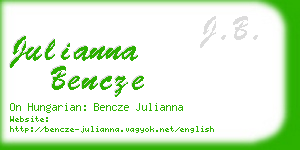 julianna bencze business card